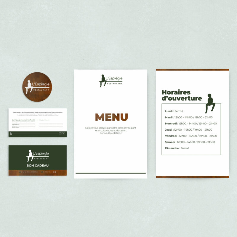 L'espiègle restaurant Bérengère Denfert Graphiste Freelance