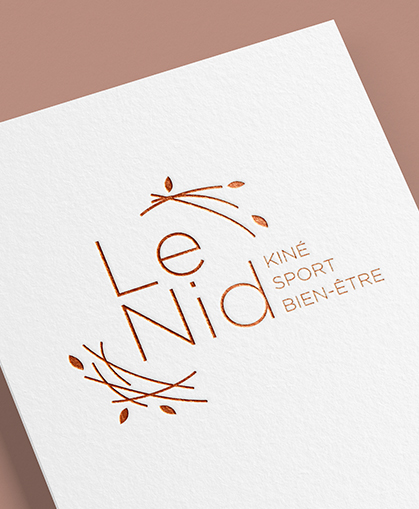 Identité visuelle pour cabinet de kinésithérapie à Vannes – Le Nid