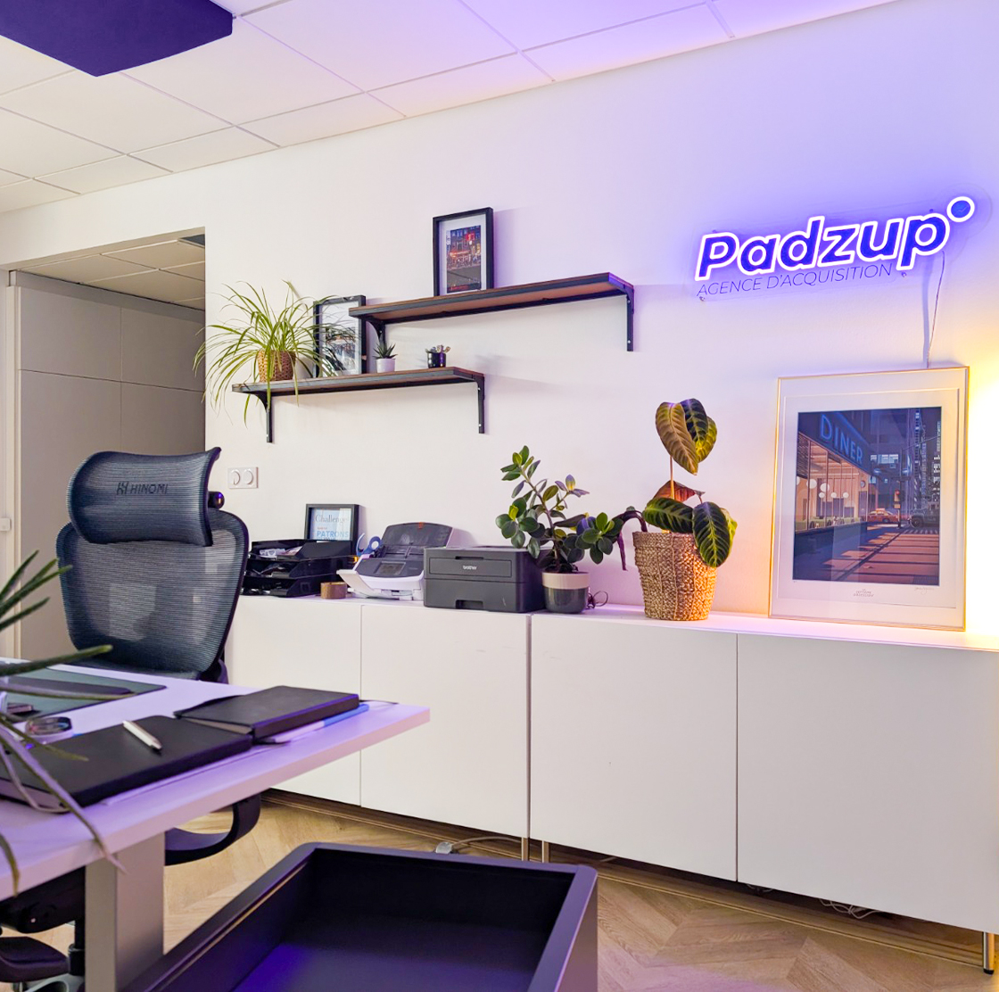 padzup - logo neon - bureau